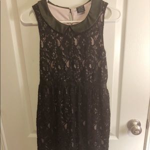 Black and pink lace dress
